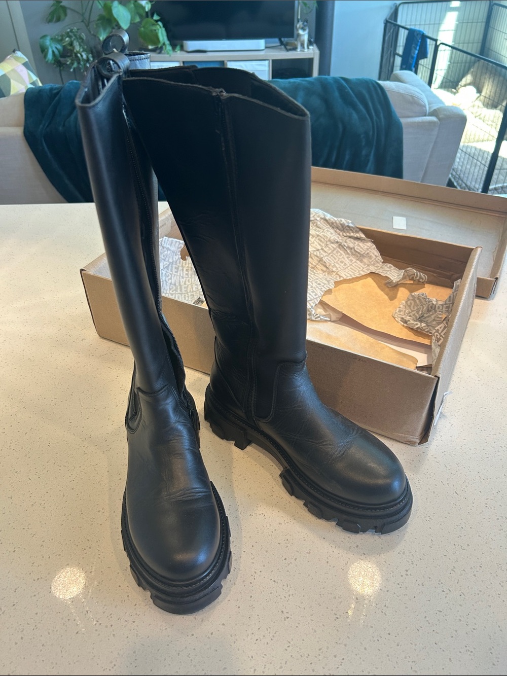 Steve Madden Black Esma Boots